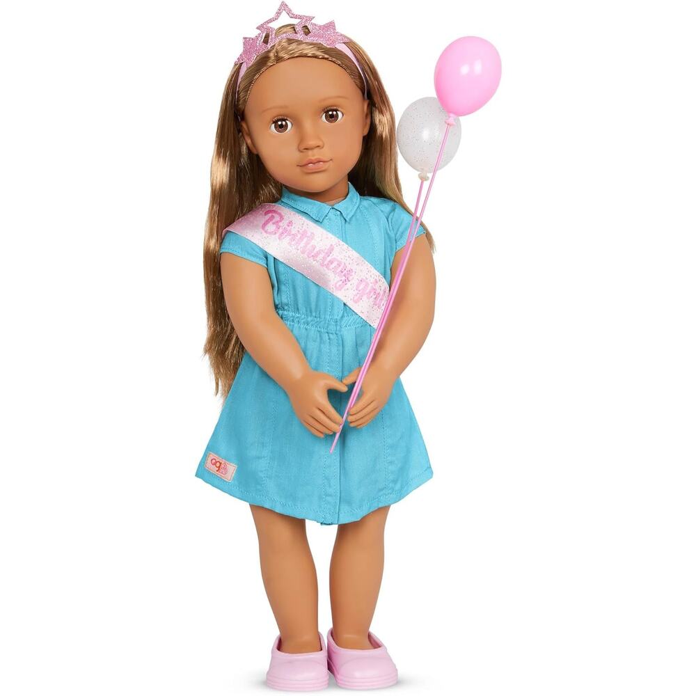 Our Generation Anita 18" Birthday Party Doll Blonde Hair Brown Eyes NWT